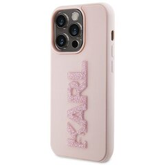 Karl Lagerfeld KLHCP15L3DMBKCP iPhone 15 Pro 6.1" różowy|pink hardcase 3D Rubber Glitter Logo цена и информация | Чехлы для телефонов | kaup24.ee