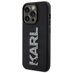 Karl Lagerfeld KLHCP15X3DMBKCK iPhone 15 Pro Max 6.7" czarny|black hardcase 3D Rubber Glitter Logo цена и информация | Чехлы для телефонов | kaup24.ee