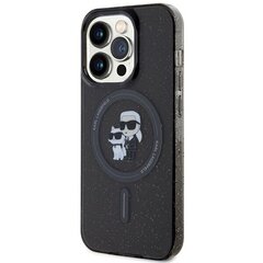 Karl Lagerfeld KLHMP15LHGKCNOK iPhone 15 Pro 6.1" czarny|black hardcase Karl&Choupette Glitter MagSafe цена и информация | Чехлы для телефонов | kaup24.ee