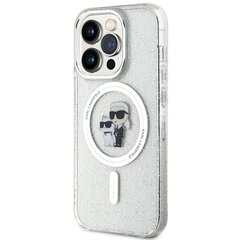 Karl Lagerfeld KLHMP15LHGKCNOT iPhone 15 Pro 6.1" transparent hardcase Karl&Choupette Glitter MagSafe цена и информация | Чехлы для телефонов | kaup24.ee