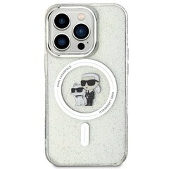 Karl Lagerfeld KLHMP15LHGKCNOT iPhone 15 Pro 6.1" transparent hardcase Karl&Choupette Glitter MagSafe цена и информация | Чехлы для телефонов | kaup24.ee