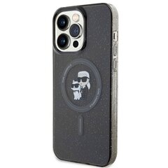 Karl Lagerfeld KLHMP15XHGKCNOK iPhone 15 Pro Max 6.7" czarny|black hardcase Karl&Choupette Glitter MagSafe цена и информация | Чехлы для телефонов | kaup24.ee