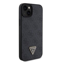 Guess PU 4G Strass Triangle Metal Logo Case for iPhone 15 Plus Black цена и информация | Чехлы для телефонов | kaup24.ee