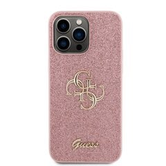 Guess PU Fixed Glitter 4G Metal Logo Case for iPhone 15 Pro Max Pink цена и информация | Чехлы для телефонов | kaup24.ee