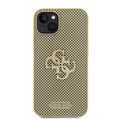 Guess PU Perforated 4G Glitter Metal Logo Case for iPhone 13 Gold цена и информация | Чехлы для телефонов | kaup24.ee