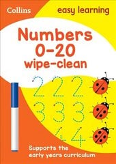 Numbers 0-20 Age 3-5 Wipe Clean Activity Book: Ideal for Home Learning edition, Numbers 0-20 Age 3-5 Wipe Clean Activity Book hind ja info | Noortekirjandus | kaup24.ee