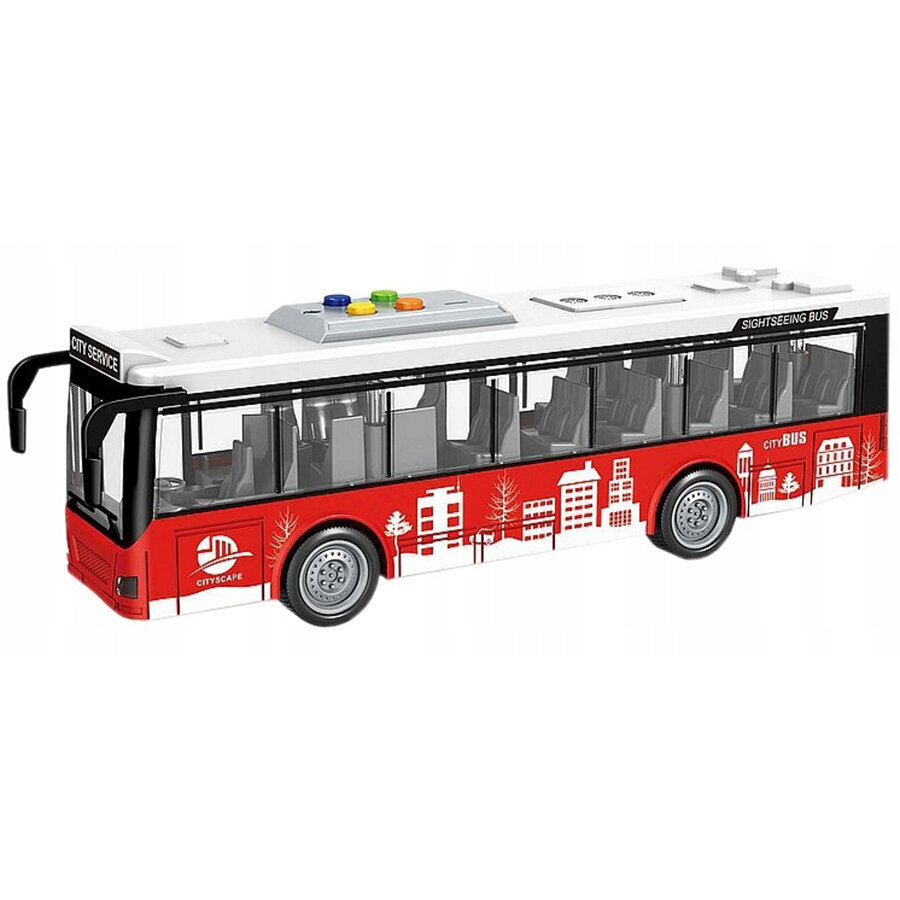 Heli ja valgusega buss, 32x16,5x11cm hind ja info | Poiste mänguasjad | kaup24.ee