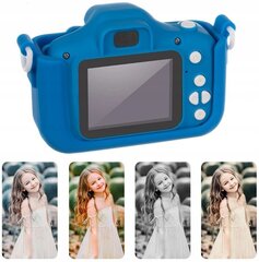 Синий детский фотоаппарат c картой памяти, Kruzzel AC22295 цена и информация | Развивающие игрушки и игры | kaup24.ee