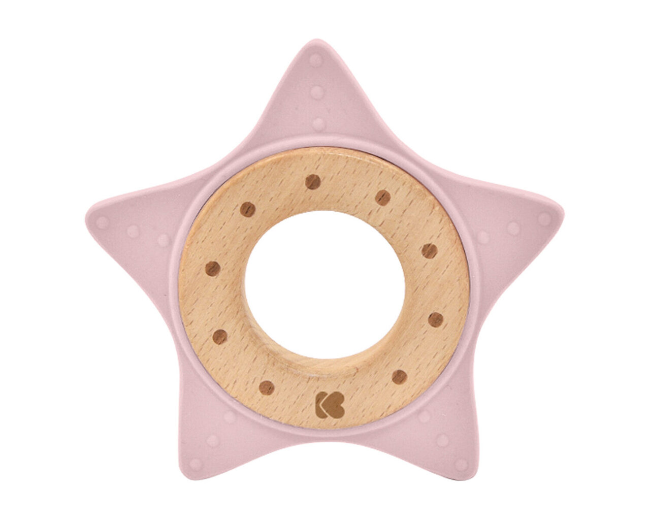 Silikoonist närimislelu KikkaBoo Star Pink, 0 kuud+, 1 tk. цена и информация | Närimislelud | kaup24.ee