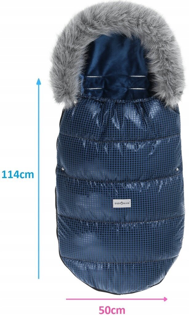 Talvine soojakott väikelastele BabyMam, 114x50 cm, sinine hind ja info | Beebipadjad ja -tekid | kaup24.ee
