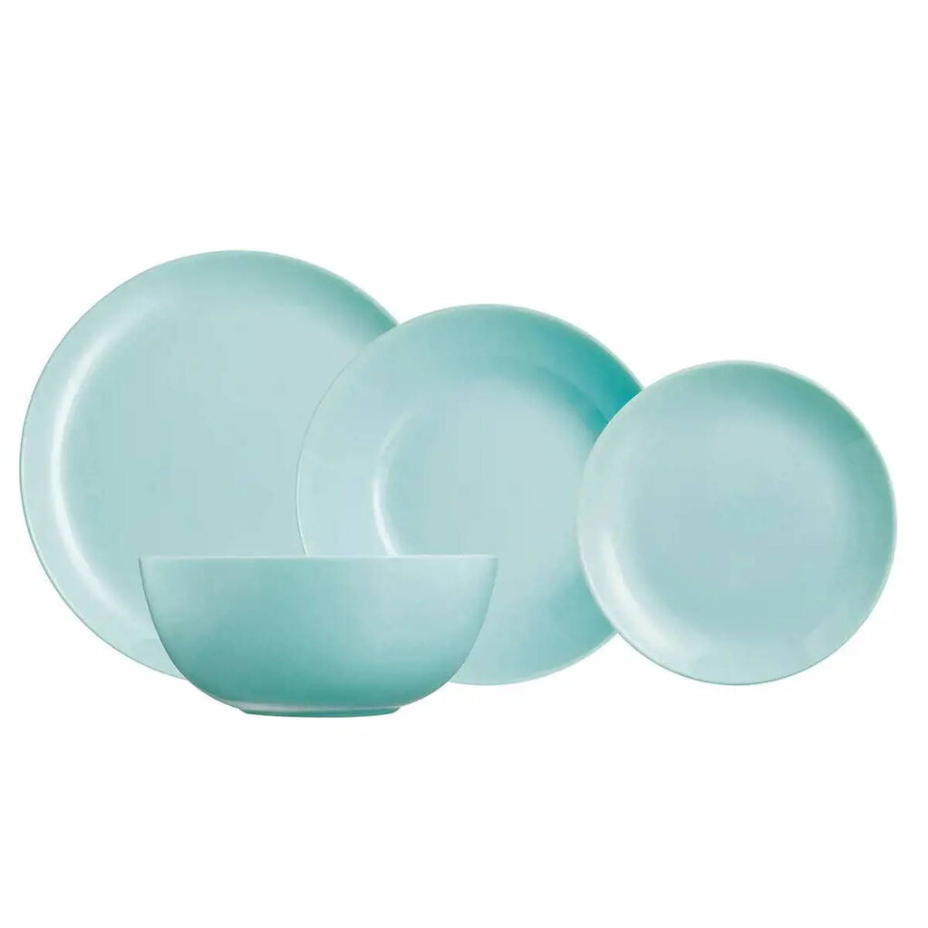 Luminarc taldrikute komplekt Diwali Light Turquoise, 19-osaline цена и информация | Lauanõud ja kööginõud | kaup24.ee