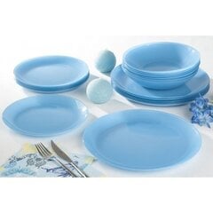 Luminarc taldrikute komplekt Diwali Light Blue, 19-osaline цена и информация | Посуда, тарелки, обеденные сервизы | kaup24.ee