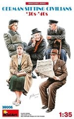 Liimitav mudel MiniArt 38006 German Sitting Civilians 30s-40s 1/35 цена и информация | Склеиваемые модели | kaup24.ee