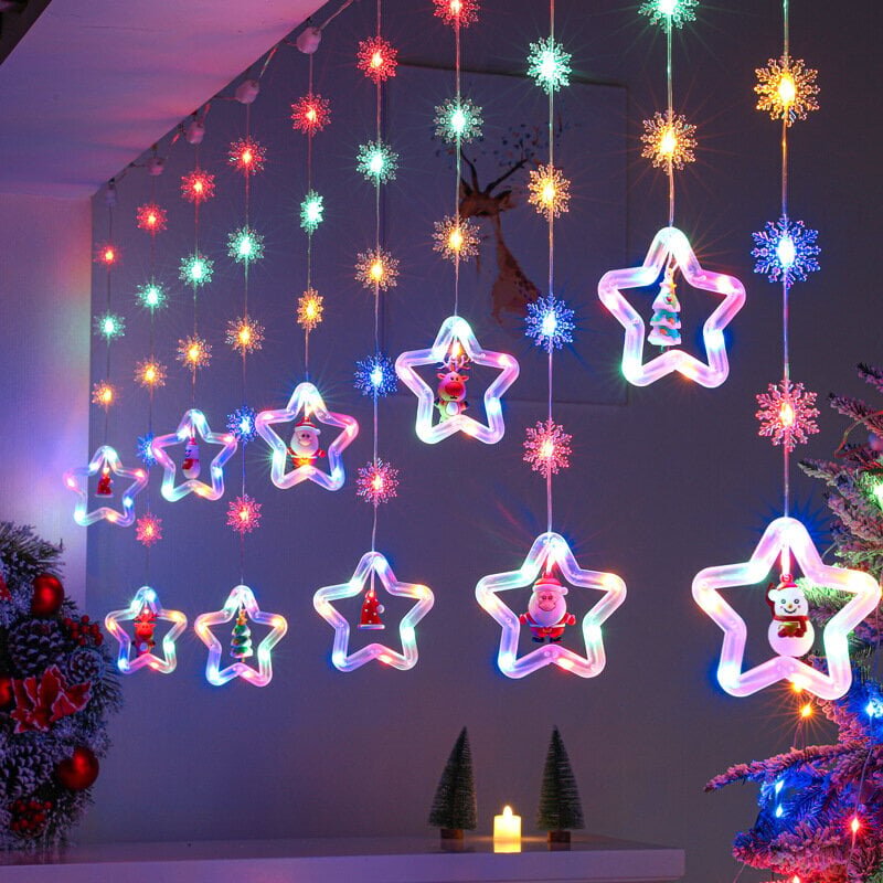 Jõulutuled 10 tähe ja jõulukaunistustega tähtedes, 3m, 120 LED, LIVMAN XY-004 hind ja info | Jõulutuled | kaup24.ee