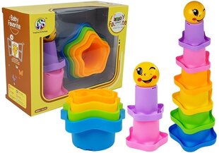 Пирамидка из цветных стаканчиков цена и информация | Развивающие игрушки | kaup24.ee