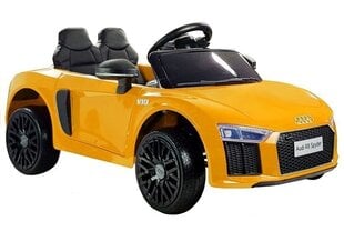 Audi R8 Spyder ühekohaline laste elektriauto, kollane hind ja info | Laste elektriautod | kaup24.ee