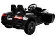 Audi R8 Spyder ühekohaline laste elektriauto, must цена и информация | Laste elektriautod | kaup24.ee