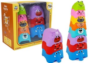 Loomade püramiid Lean Toys, värviline hind ja info | Arendavad mänguasjad | kaup24.ee