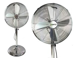 Хромированный стоячий вентилятор Vento 50W цена и информация | Вентиляторы | kaup24.ee