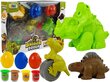 Plastiliinist dinosauruste komplekt, 4 värvi, 12 tk. цена и информация | Poiste mänguasjad | kaup24.ee