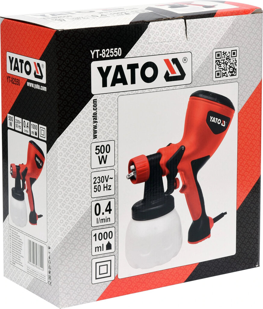 Värvipüstol Yato 500 W hind ja info | Värvipüstolid | kaup24.ee