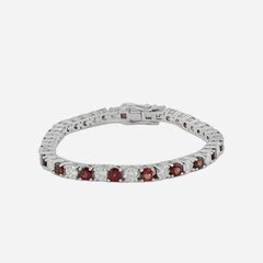 Käevõru naistele Almandiin-Granaatidega ja teemant-Moissanite, hõbe 925 Sterling цена и информация | Женские браслеты | kaup24.ee