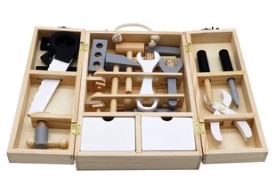 Деревянный набор инструментов в складном ящике цена и информация | Развивающие игрушки | kaup24.ee
