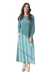 Длинное велюровое платье Lega SKZ156, морской зеленый цена и информация | Платье | kaup24.ee