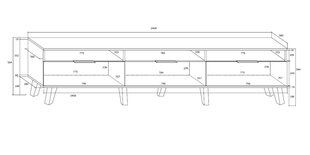 RTV laud Sven 3D, valge/ pruun цена и информация | Тумбы под телевизор | kaup24.ee