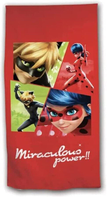 Rannarätik Miraculous Ladybug, 70x140 cm hind ja info | Rätikud, saunalinad | kaup24.ee