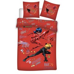 Laste voodipesukomplekt Miraculous Ladybug, 140x200, 2-osaline цена и информация | Детское постельное бельё | kaup24.ee