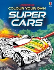 Colour Your Own Supercars hind ja info | Väikelaste raamatud | kaup24.ee