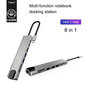 Splitter Hub 8in1 цена и информация | USB jagajad, adapterid | kaup24.ee