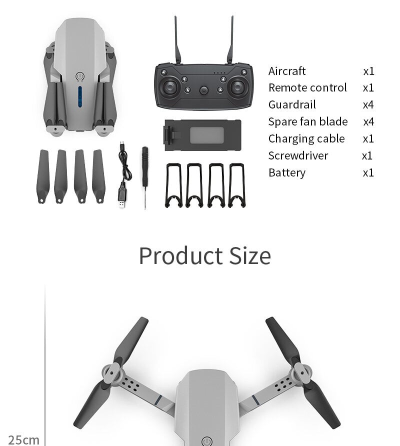 Drone E88 Pro 4k HD hind ja info | Droonid | kaup24.ee