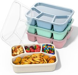 Коробка для закусок 4 отделения цена и информация | Посуда для хранения еды | kaup24.ee
