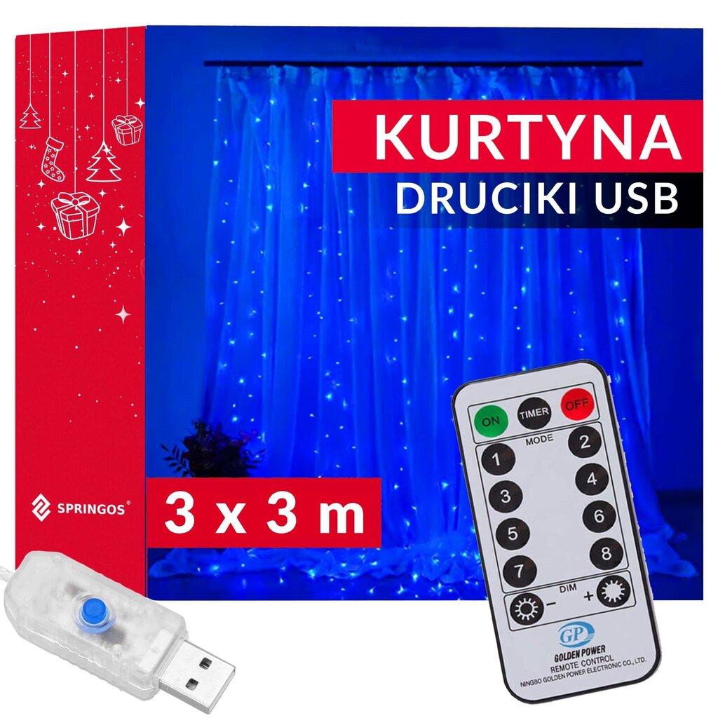 LED kardin 3x3m, Electronics LV 300LED hind ja info | Jõulutuled | kaup24.ee