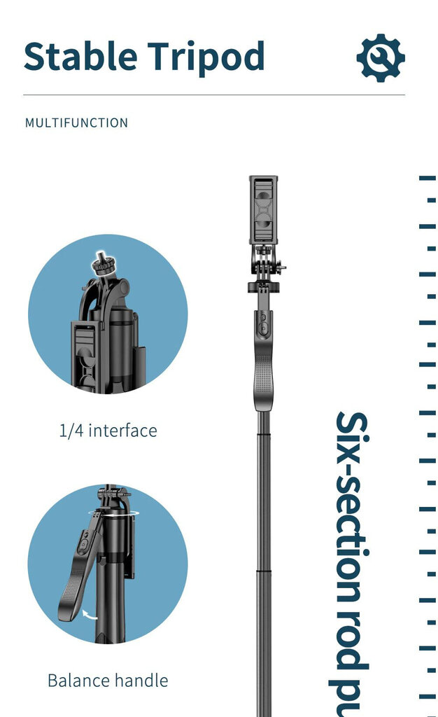 Teleskoopstatiiv telefonile Berimax L16 hind ja info | Mobiiltelefonide lisatarvikud | kaup24.ee