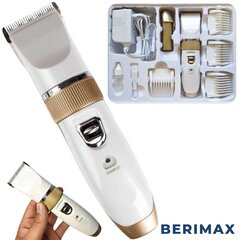 Аккумуляторная машинка для стрижки волос с двумя батареями BERIMAX BRM_0403001WT цена и информация | Машинки для стрижки волос | kaup24.ee