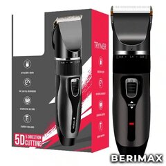 Аккумуляторная машинка для стрижки животных DE5 + аксессуары BERIMAX BRM_5904653725066 цена и информация | Средства по уходу за животными | kaup24.ee