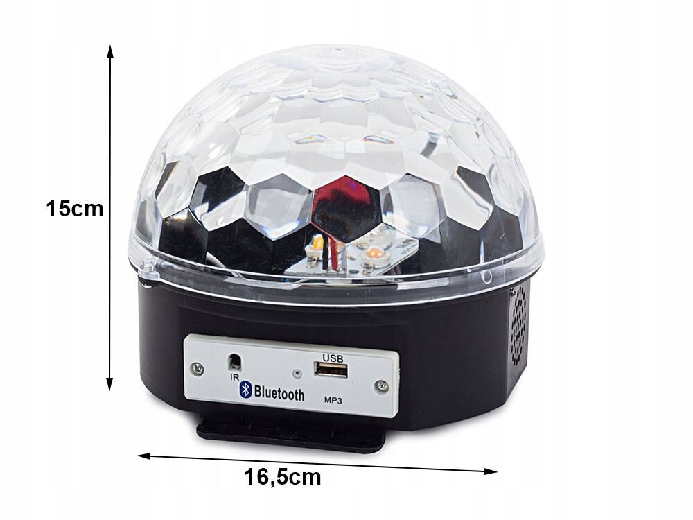 LED diskopall Berimax Bluetoothi ​​ja MP3 mängijaga цена и информация | Peokaunistused | kaup24.ee