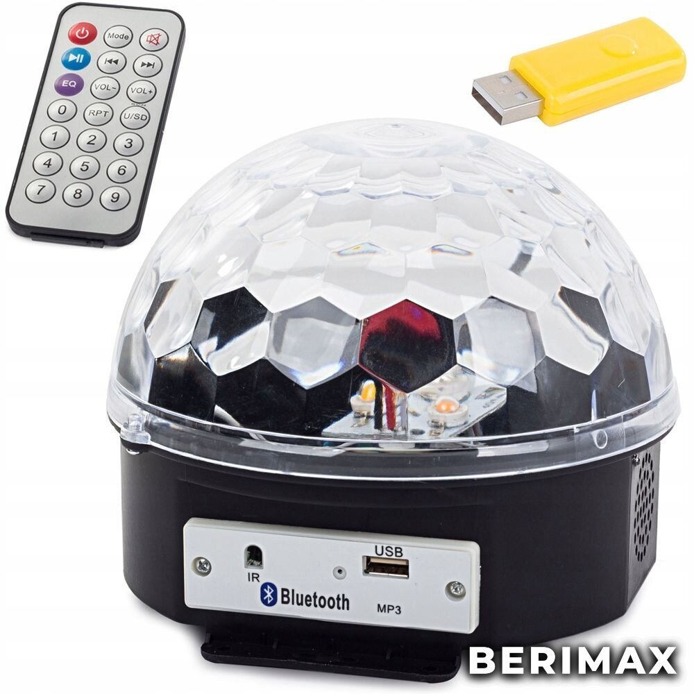 LED diskopall Berimax Bluetoothi ​​ja MP3 mängijaga цена и информация | Peokaunistused | kaup24.ee