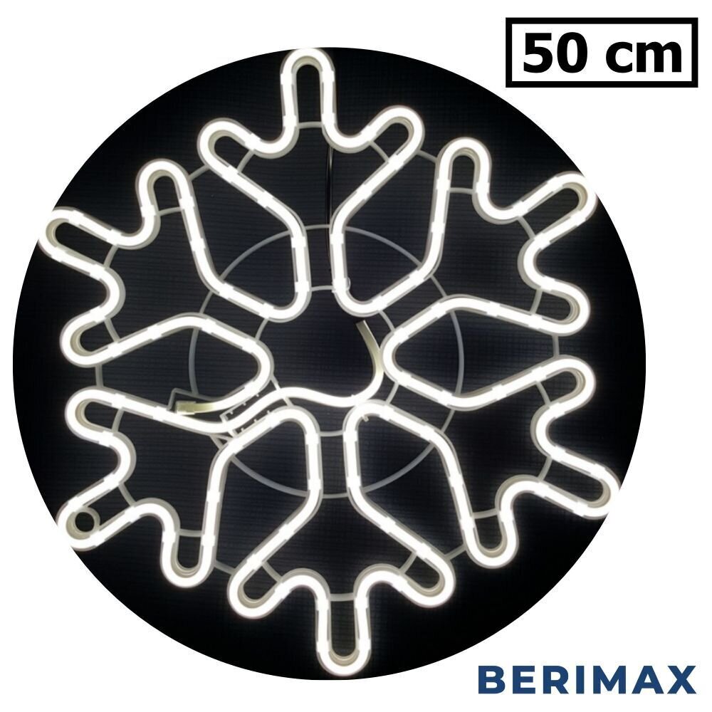 Jõulune LED-kaunistus Snowflake Berimax cl3 neoon, 50 cm hind ja info | Jõulukaunistused | kaup24.ee