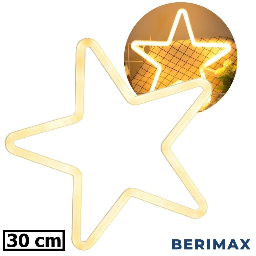 Jõulu LED kaunistus Star Berimax neoon, 30cm цена и информация | Jõulukaunistused | kaup24.ee