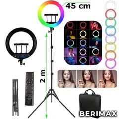 Rõngas LED lamp Berimax LS45 RGB 300W цена и информация | Осветительное оборудование для фотосъемок | kaup24.ee