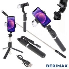 Selfipulk puldi ja välguga Berimax L02S hind ja info | Selfie sticks | kaup24.ee