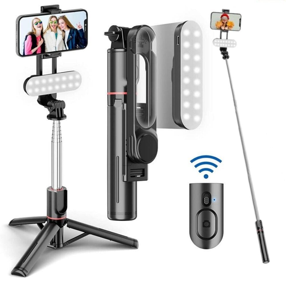 Selfipulk välguga Berimax L15 цена и информация | Selfie sticks | kaup24.ee