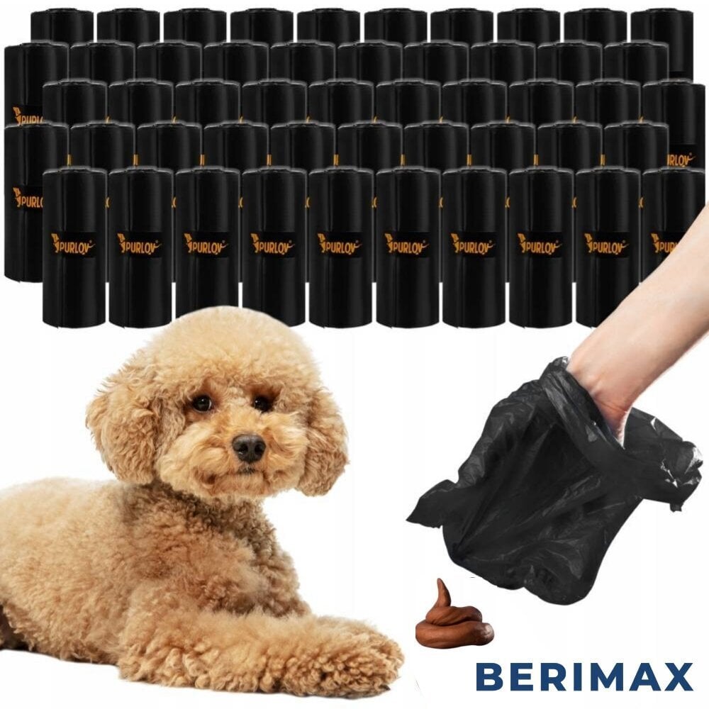 Kotid koerte väljaheidete jaoks Berimax, 1000 tk. hind ja info | Hooldusvahendid loomadele | kaup24.ee