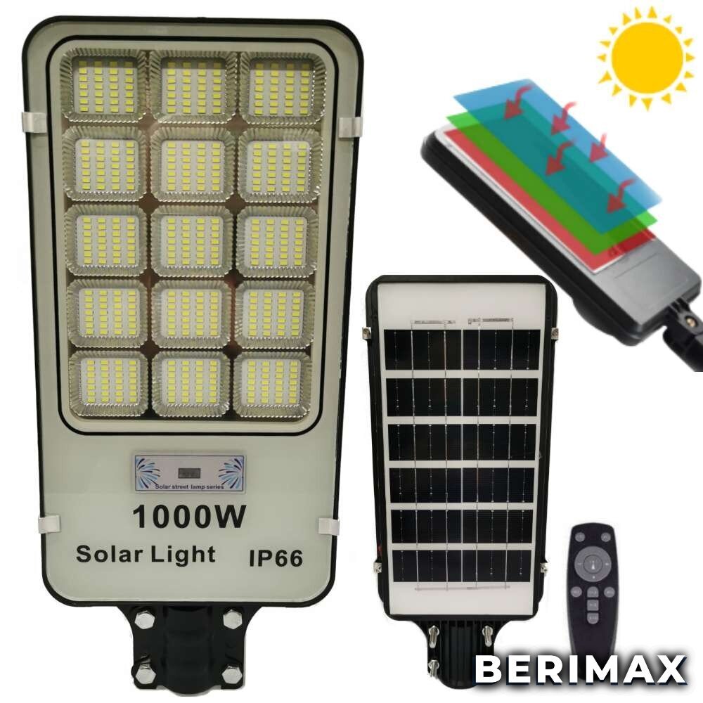Tänavavalgusti päikeseelemendiga Berimax SL4010 1000 W цена и информация | Aia- ja õuevalgustid | kaup24.ee