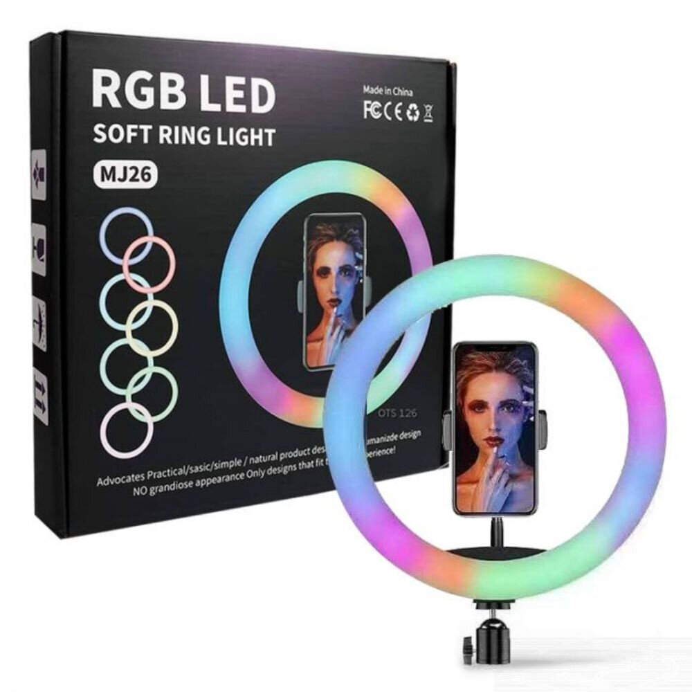 Rõngas LED lamp Berimax MJ26 RGB 45 W цена и информация | Fotovalgustuse seadmed | kaup24.ee