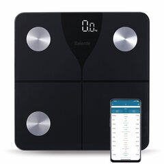 Personaalne diagnostiline fitnesskaal Salente SlimFit, Bluetooth, must hind ja info | Kaalud | kaup24.ee